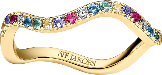 Ellera Waves Ring, från Sif Jakobs Jewellery, i färgen multicolor.