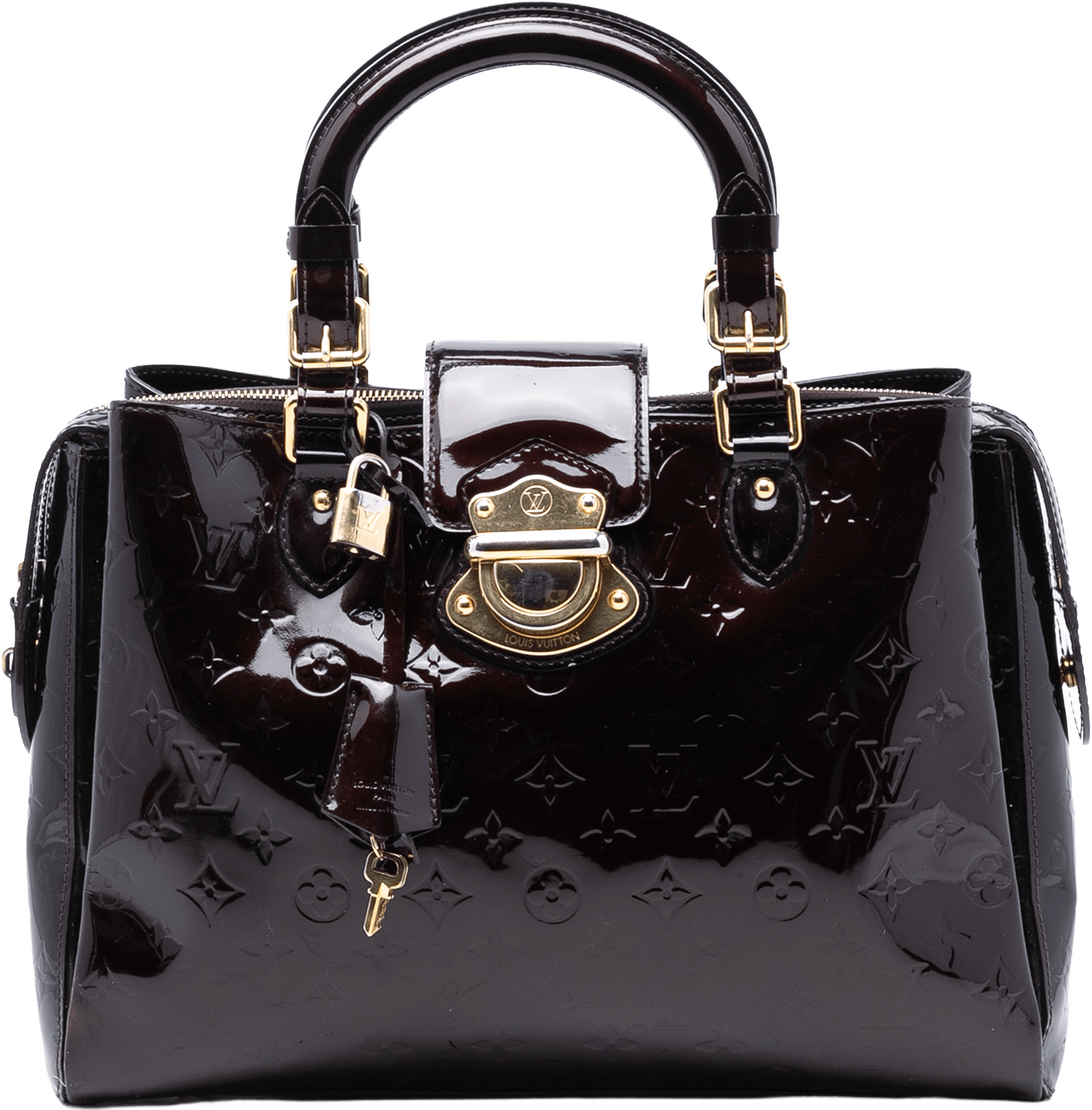 Louis Vuitton Monogram Vernis Melrose Avenue, från Luxclusif, i färgen purple.