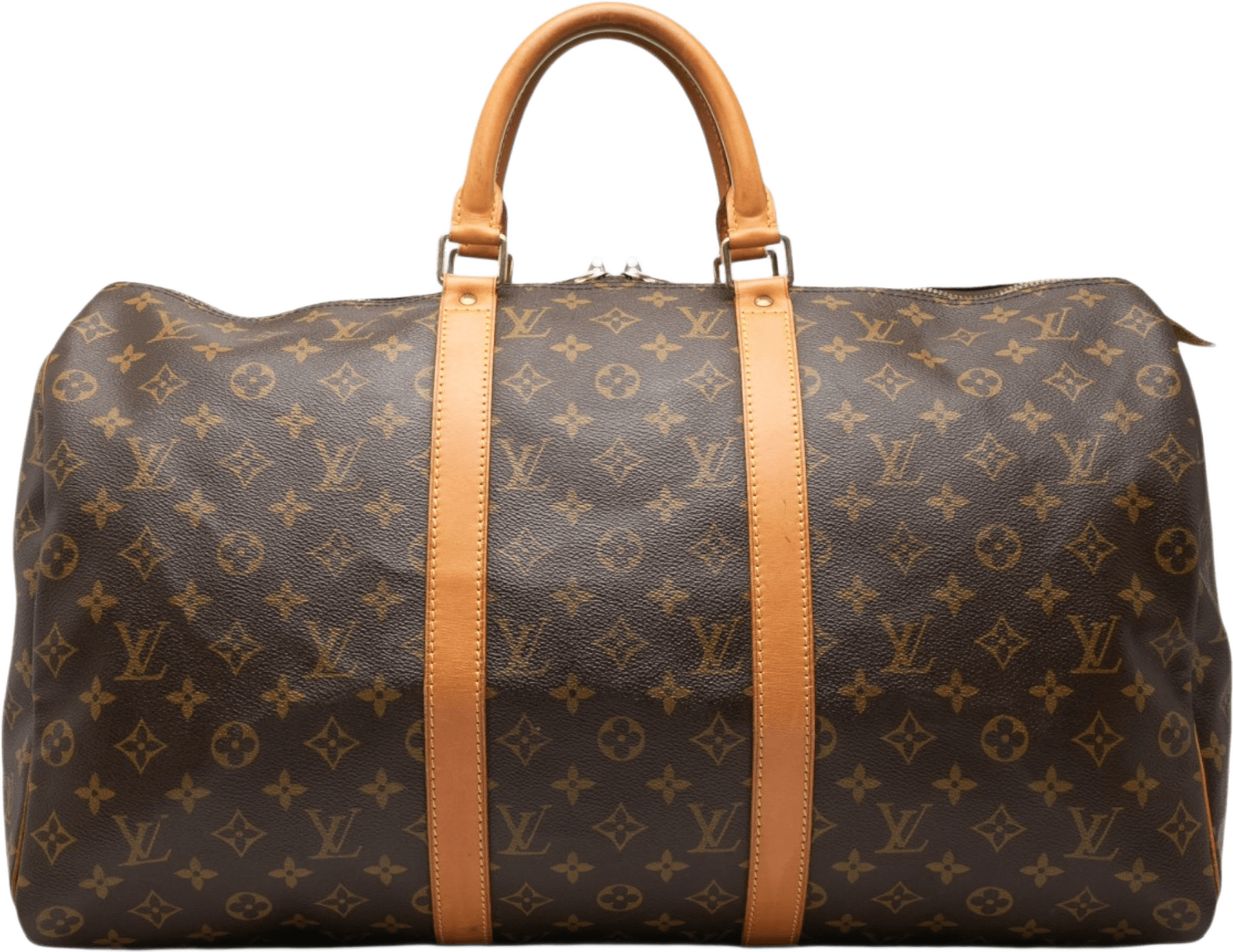 Louis Vuitton Monogram Keepall 50, från Luxclusif, i färgen brun.