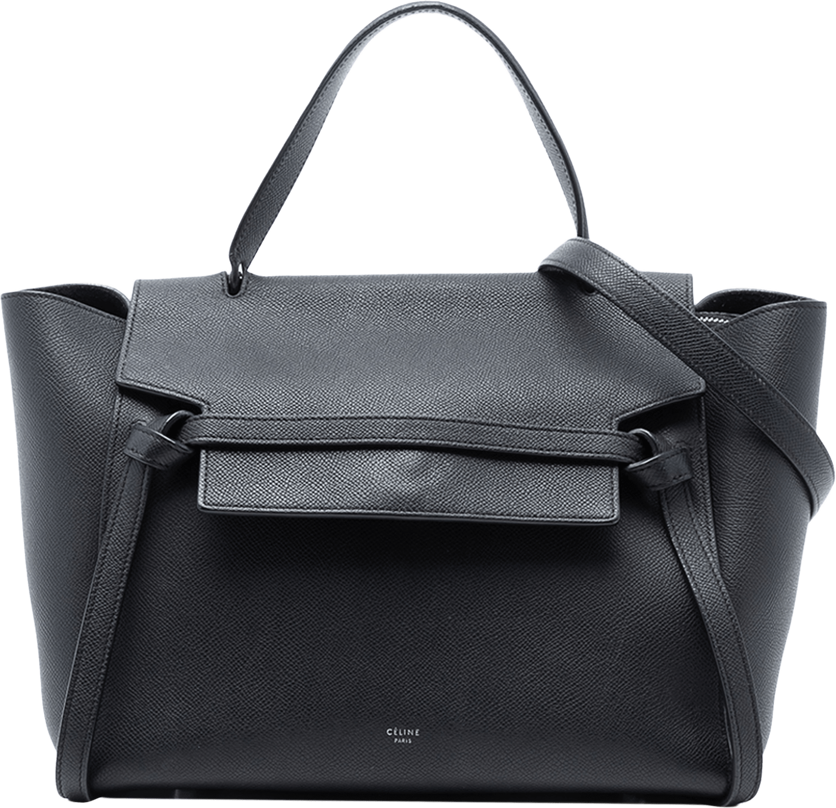 Celine Mini Grained Calfskin Belt Bag, från Luxclusif, i färgen black.