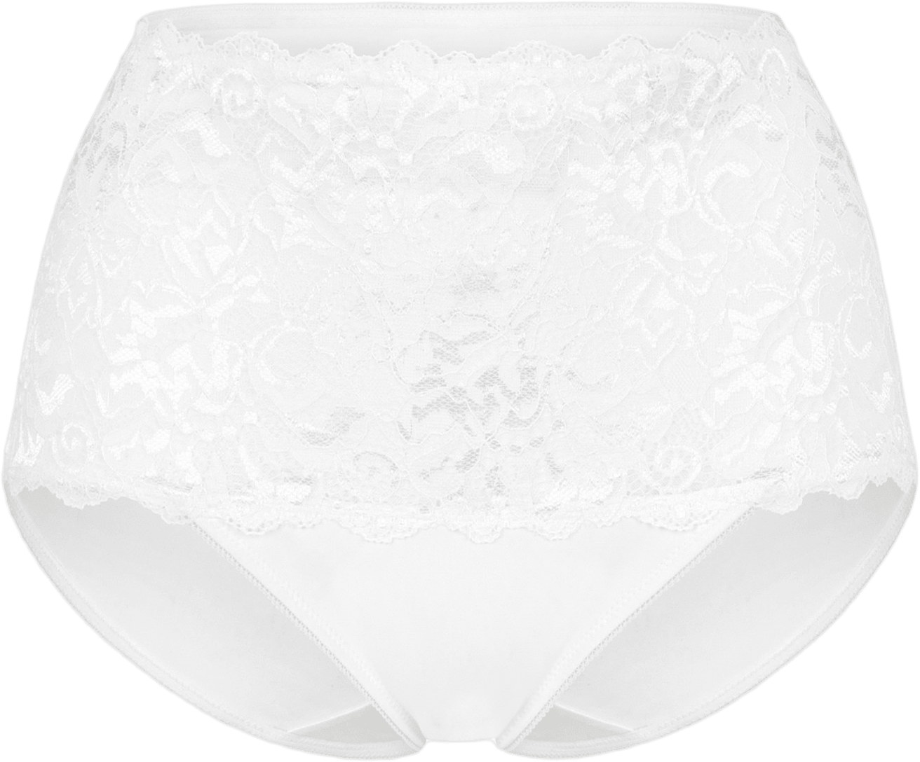 Soft Lace Maxi Briefs, från Swegmark, i färgen vit.