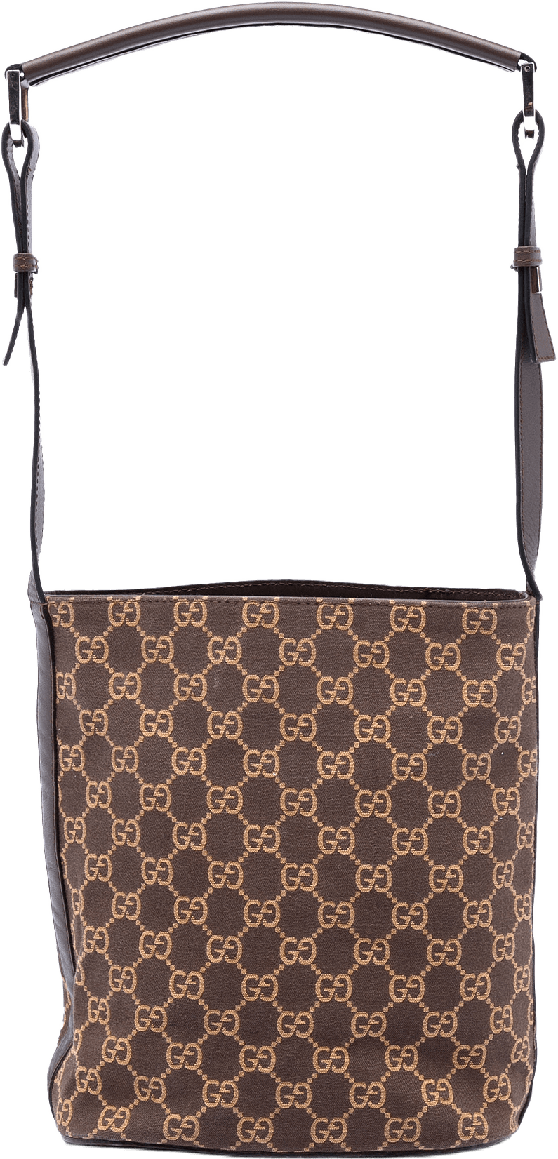 Gucci Gg Canvas Shoulder Bag, från Luxclusif, i färgen dark brown.
