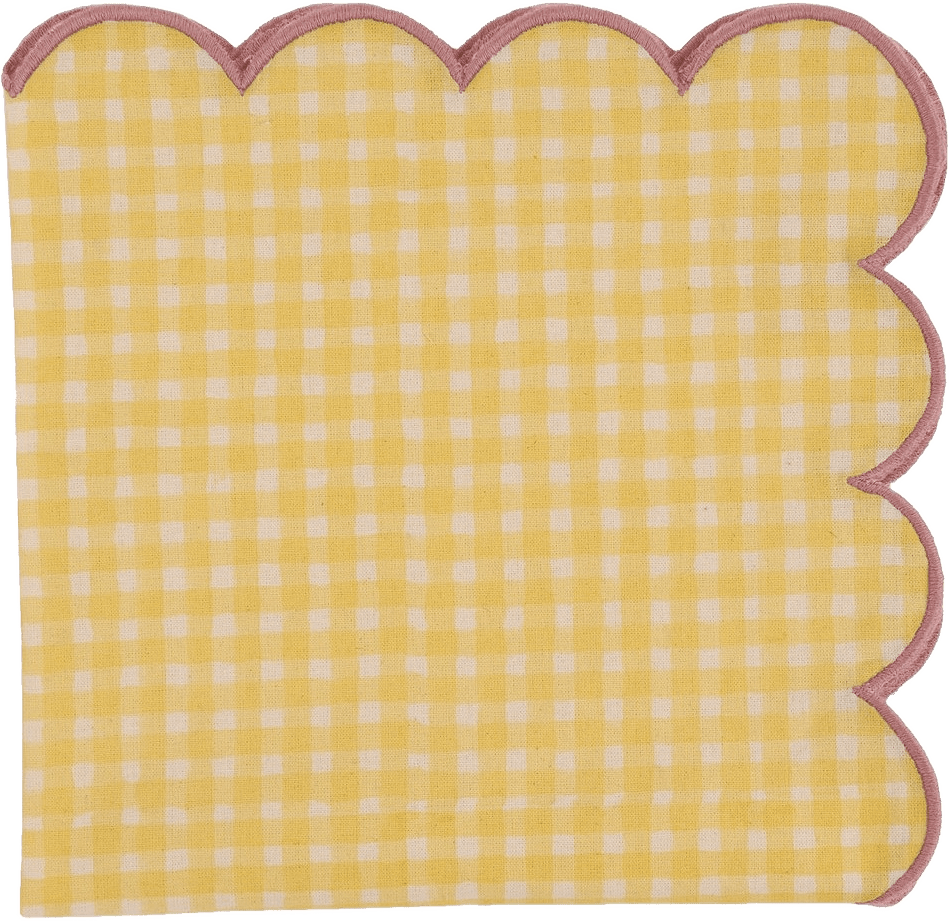 Vichy Servett - 45x45 Cm, från Pick A Poppy, i färgen yellow.