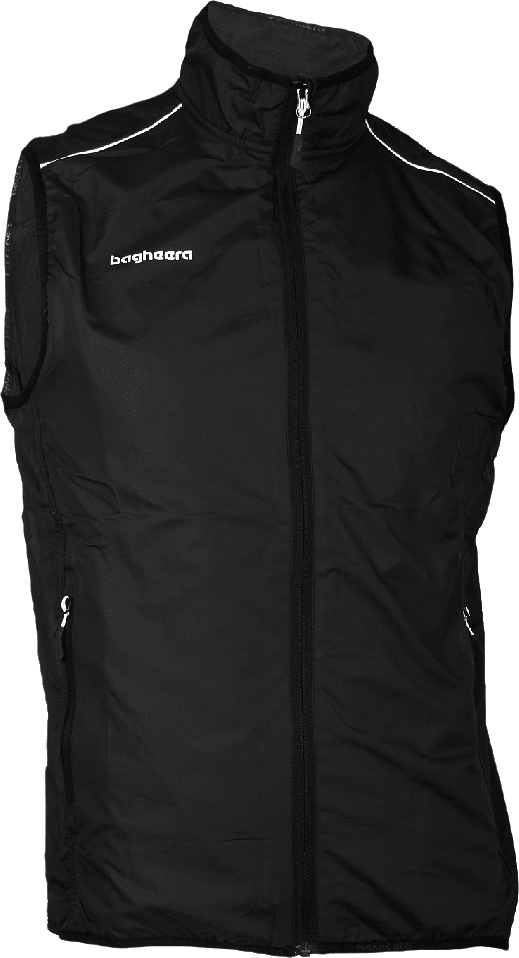 Fleece Vest Men, från Bagheera, i färgen black.