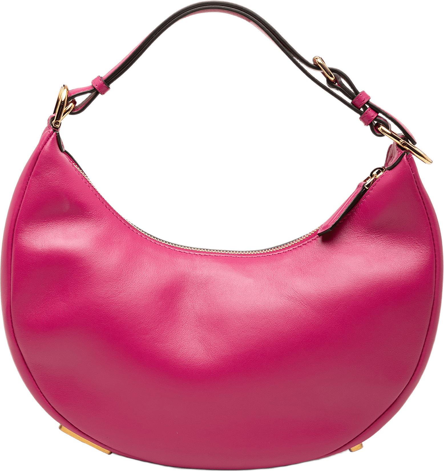 Fendi Small Leather Fendigraphy Hobo, från Luxclusif, i färgen rosa.