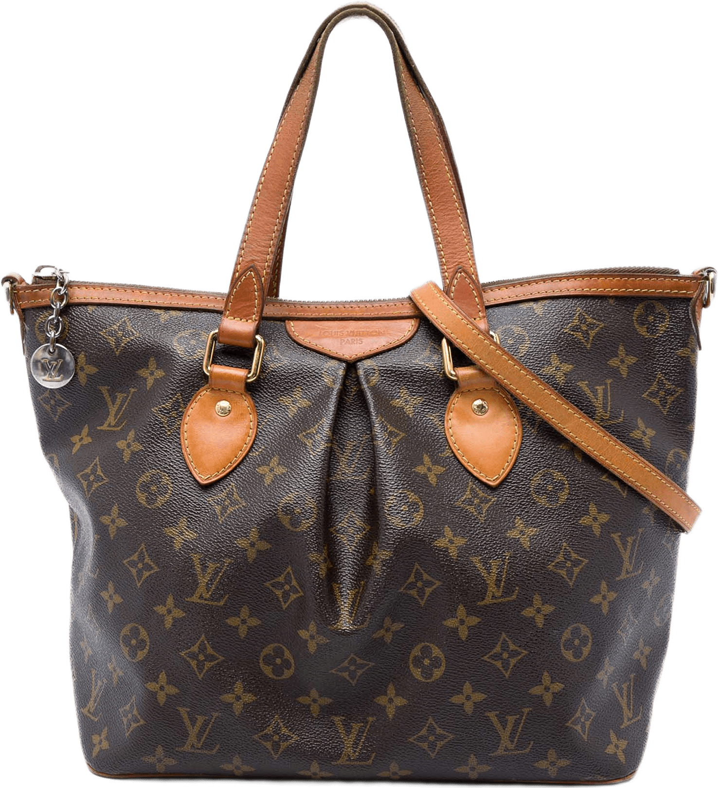 Louis Vuitton Monogram Palermo Pm, från Luxclusif, i färgen brun.