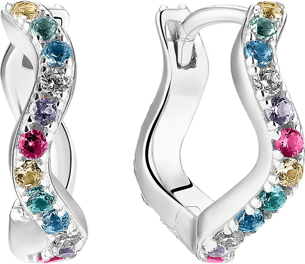 Ellera Waves Pianura Medio Earrings, från Sif Jakobs Jewellery, i färgen multicolour.