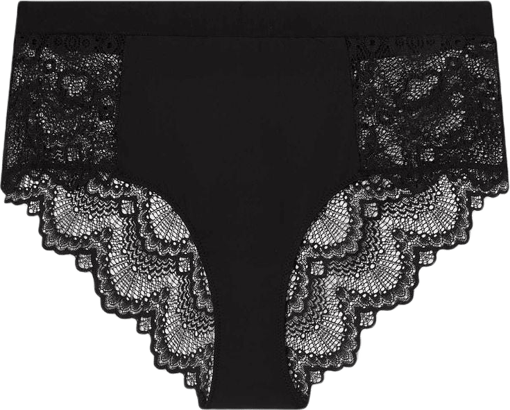 Lace Highwaist Briefs, från Understatement, i färgen black.