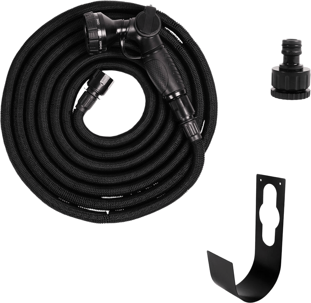 Vattenslang Deluxe - Set 25 M, från by Benson, i färgen black.