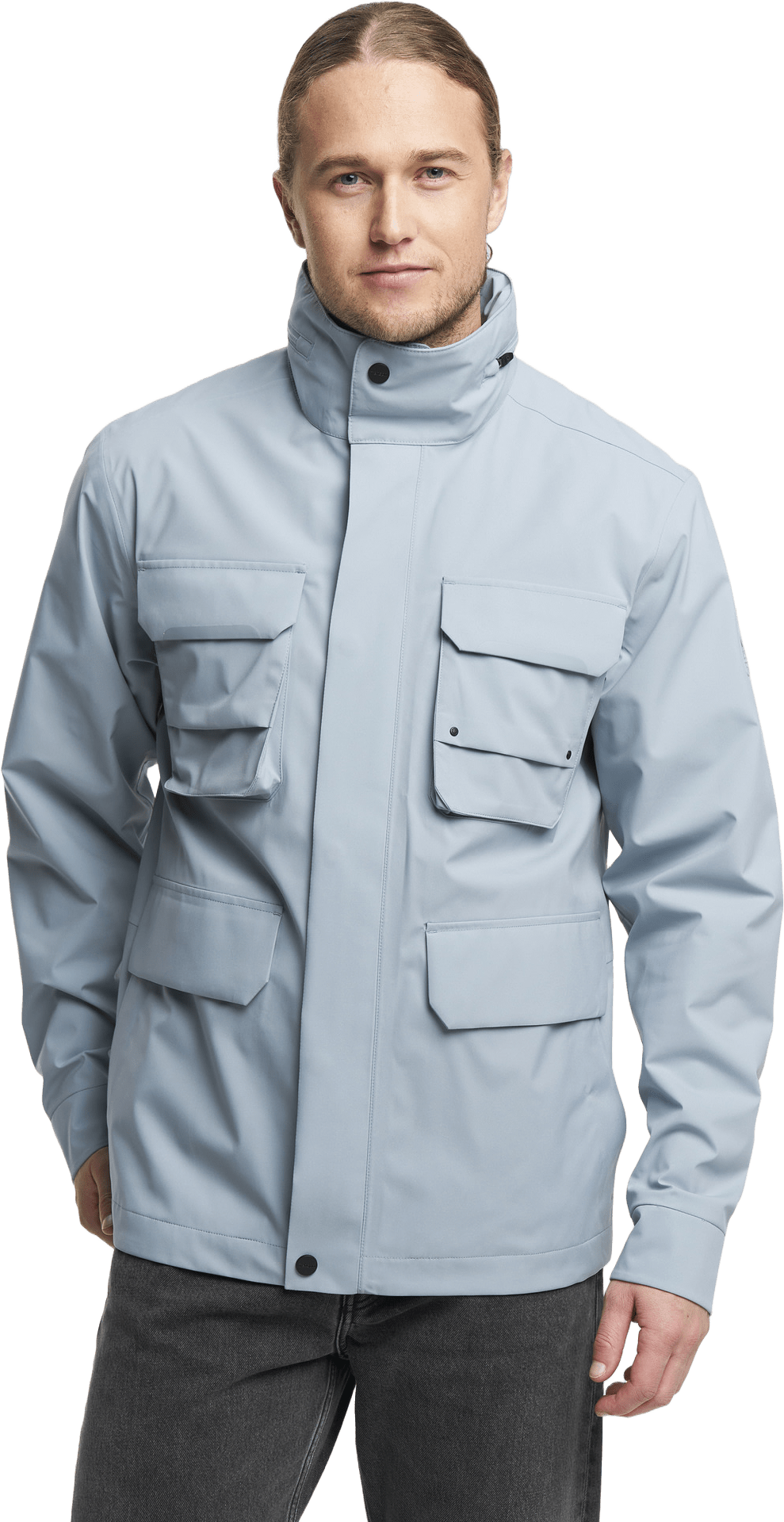 Reporter Jacket Men, från Tenson, i färgen blågrå.