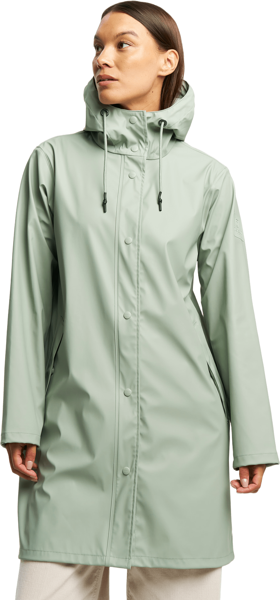 Apelviken Rain Coat Women, från Tenson, i färgen grågrön.