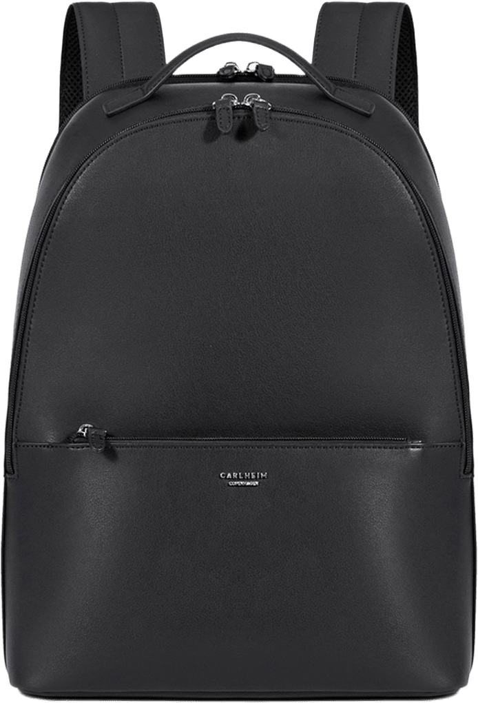 Louvre Ryggsäck Läder, från Carlheim, i färgen svart.