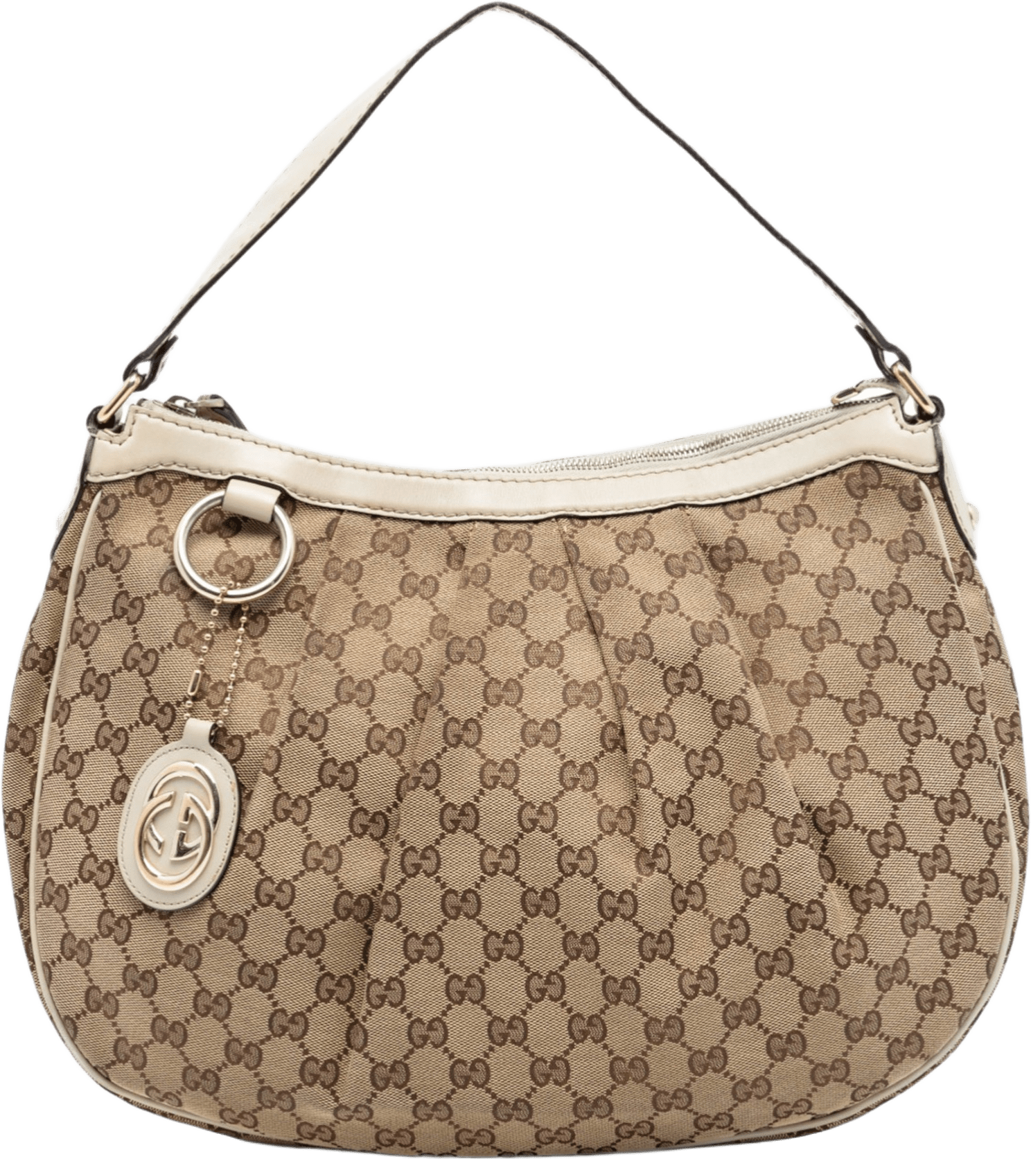 Gucci Gg Canvas Sukey Shoulder Bag, från Luxclusif, i färgen beige.