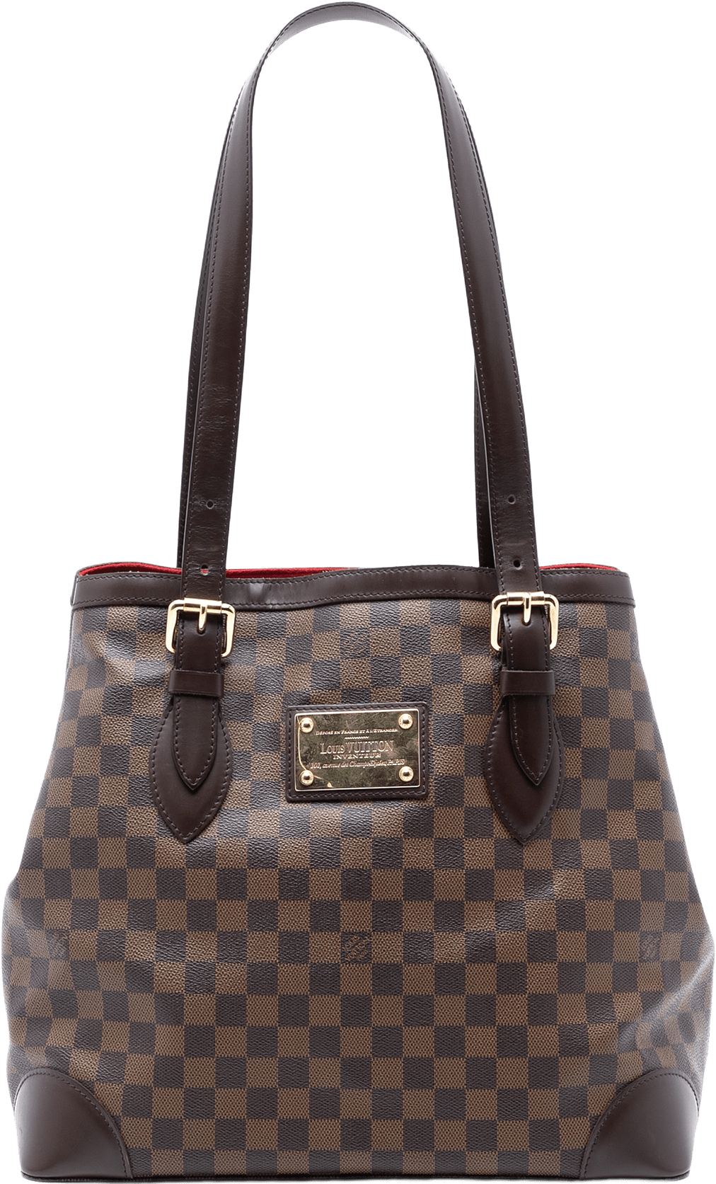 Louis Vuitton Damier Ebene Hampstead Gm, från Luxclusif, i färgen brown.