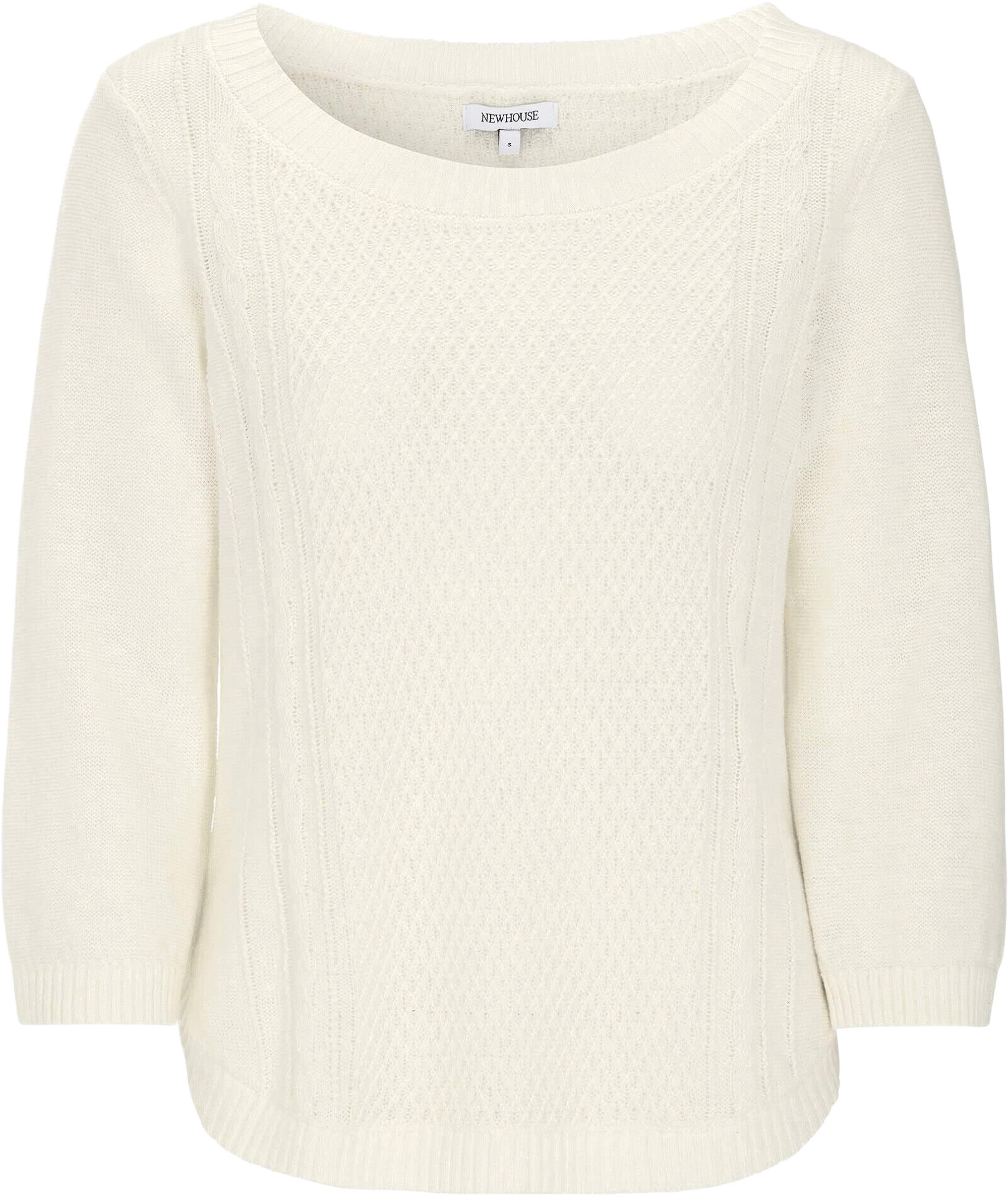 Marwa Cable Sweater, från Newhouse, i färgen offwhite.