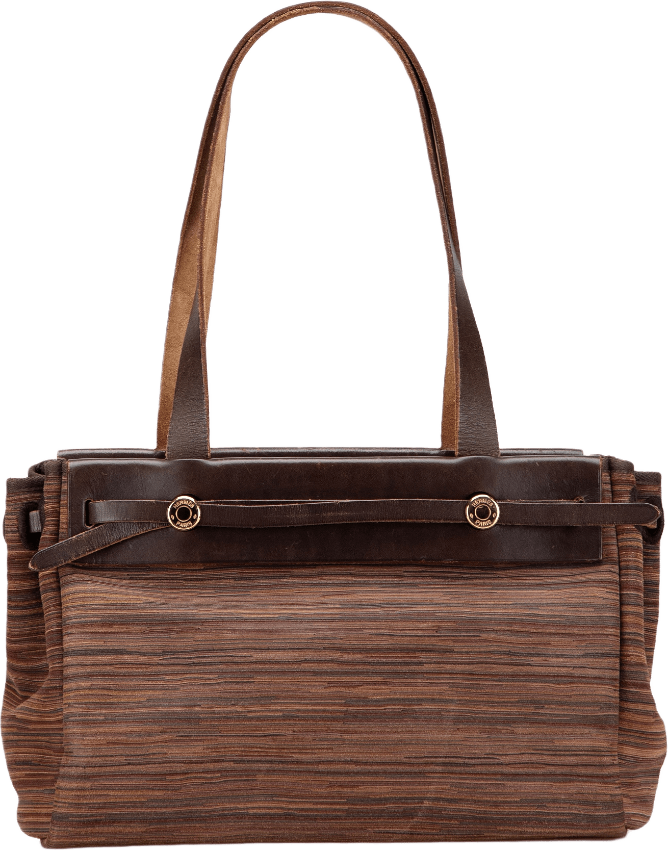 Hermès Vibrato Herbag Cabas Pm, från Luxclusif, i färgen brown.