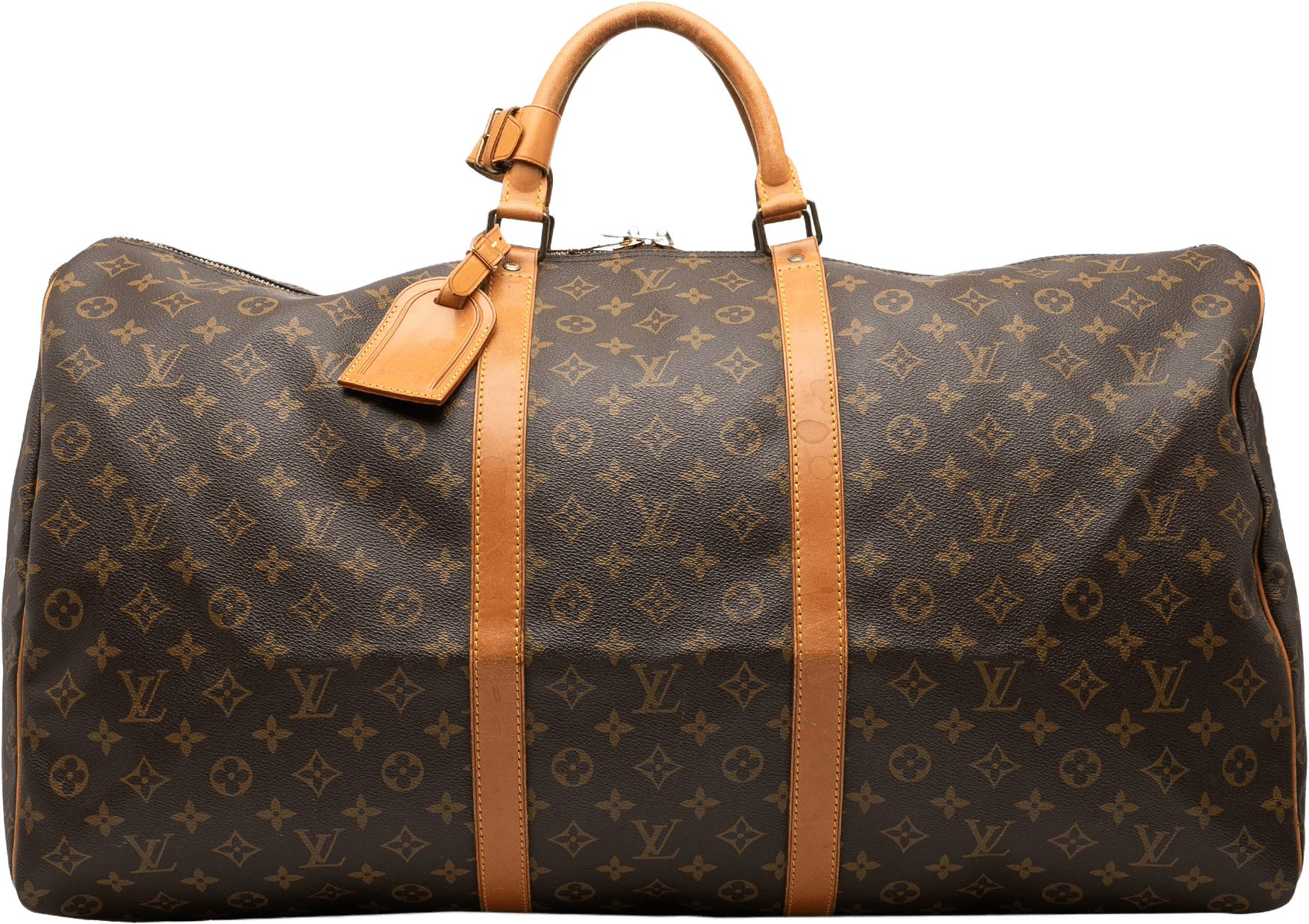 Louis Vuitton Monogram Keepall 60, från Luxclusif, i färgen brown.