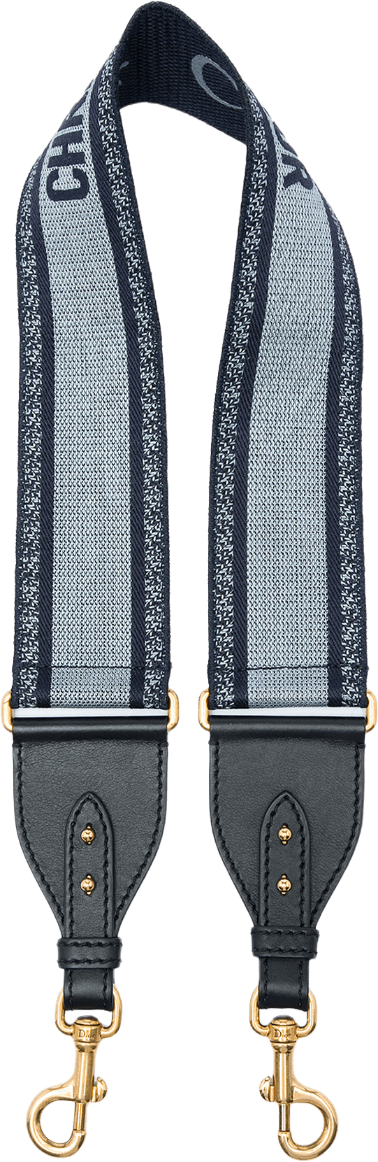 Dior Embroidered Canvas Bag Strap, från Luxclusif, i färgen blå.
