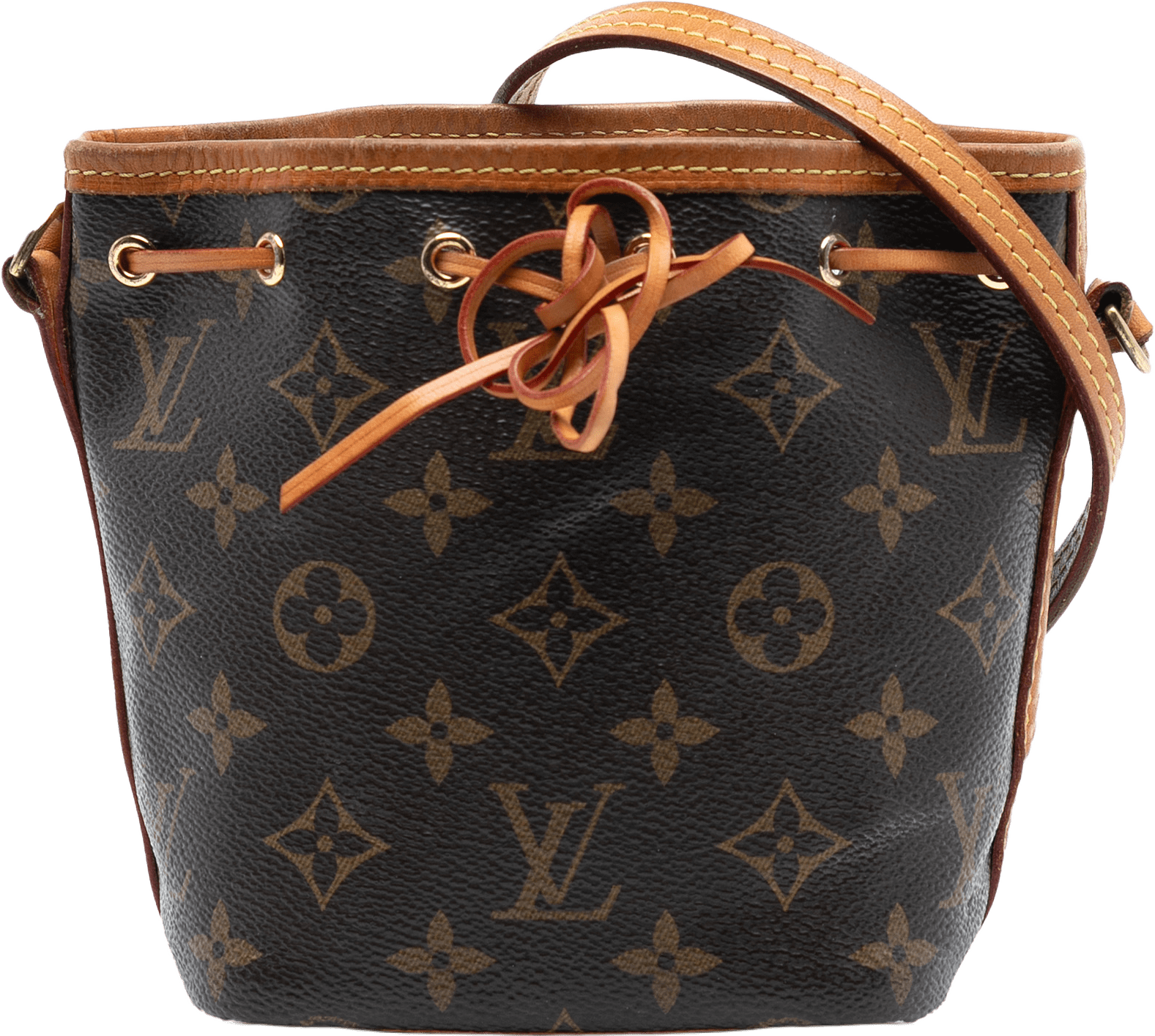 Louis Vuitton Monogram Nano Noe, från Luxclusif, i färgen brown.
