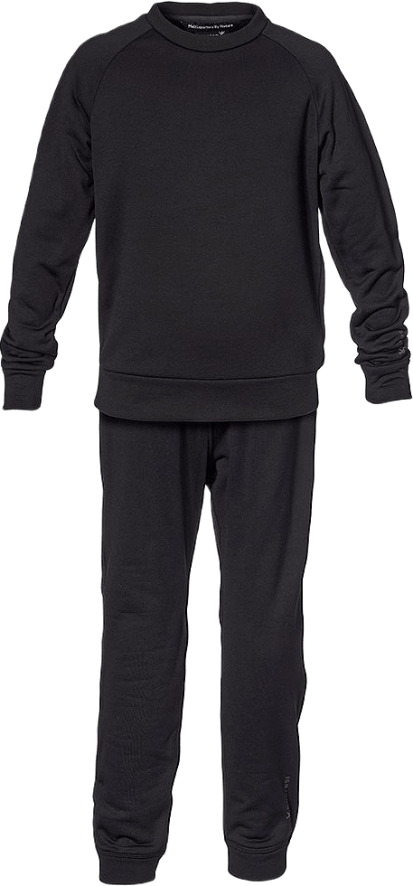 Isbjörn Panda Chill Sweater & Pant 134cl-176cl, från ISBJÖRN of Sweden, i färgen black.