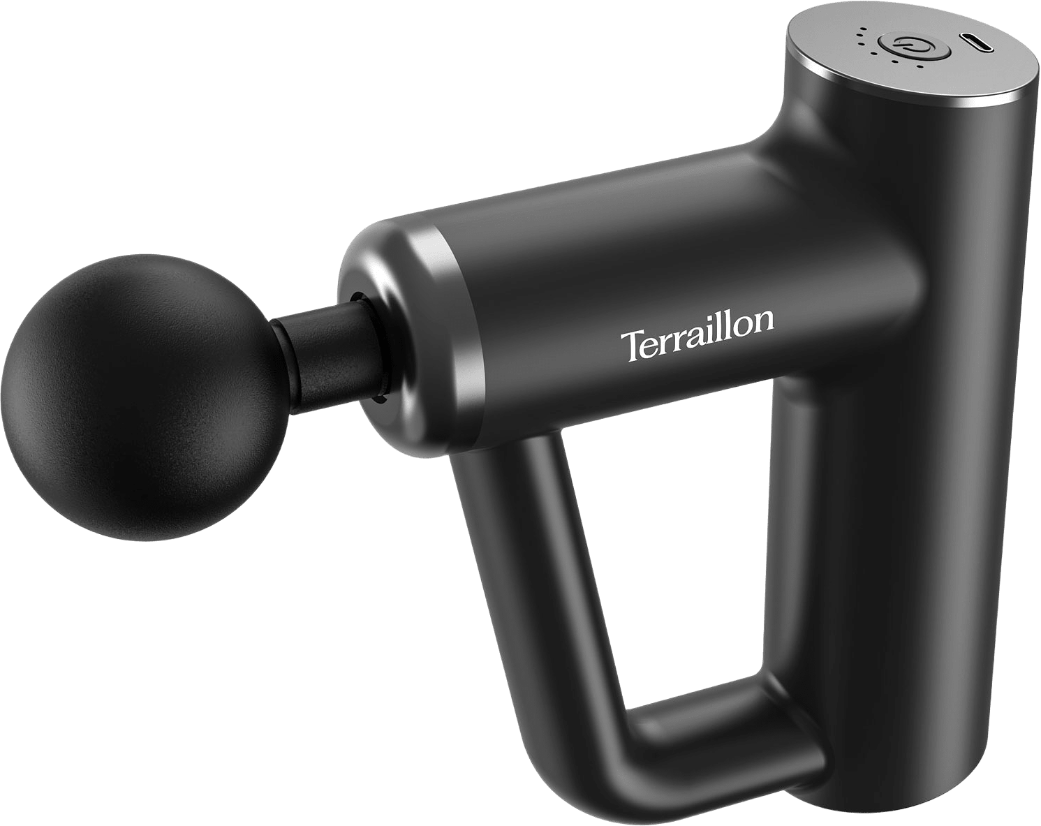 Massagepistol Fitness Massager 4st Tillbehör & Usb-c, från Terraillon, i färgen svart.