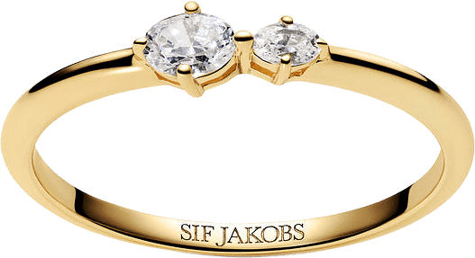 Ring Ovale Due, från Sif Jakobs Jewellery, i färgen 18k gold plated.