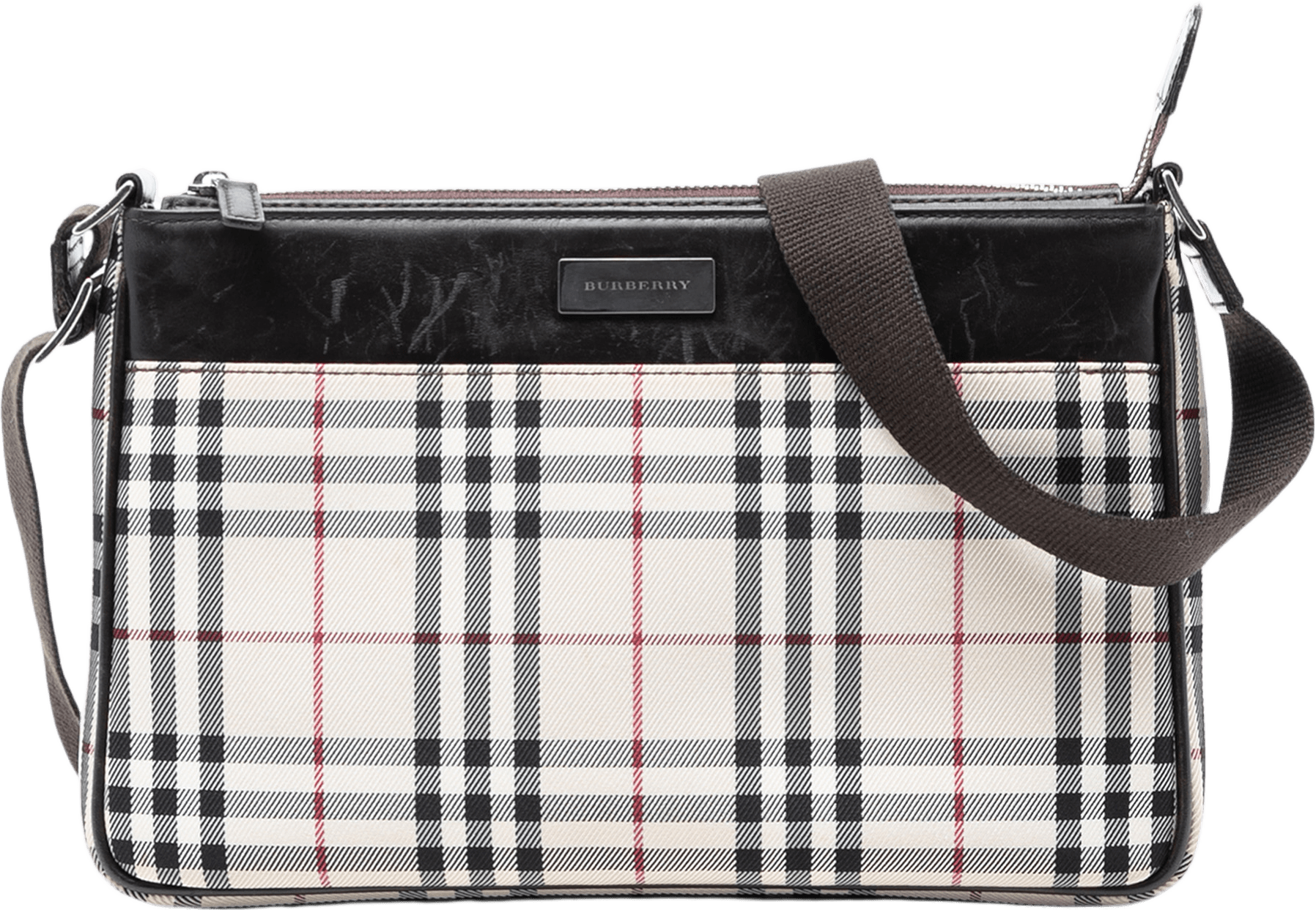 Burberry House Check Canvas Crossbody, från Luxclusif, i färgen beige.