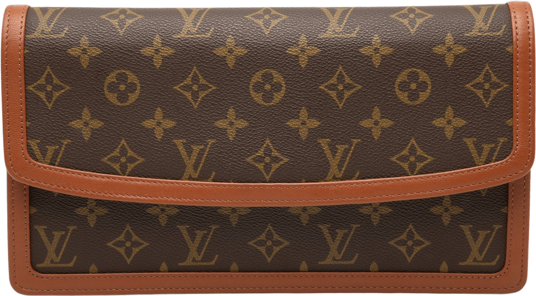 Louis Vuitton Monogram Pochette Dame Gm, från Luxclusif, i färgen brown.