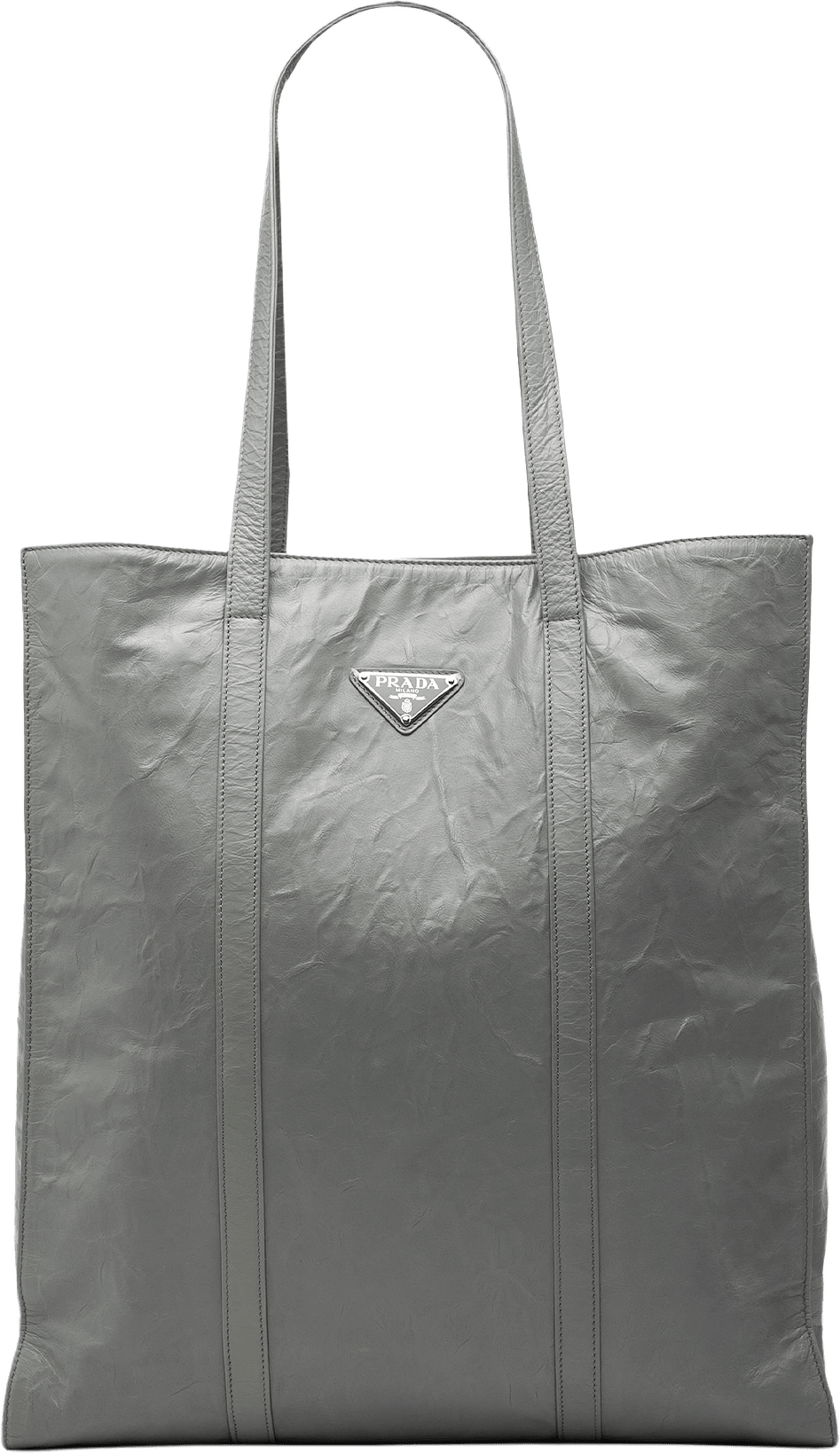 Prada Medium Nappa Antique Shopper Tote, från Luxclusif, i färgen gray.