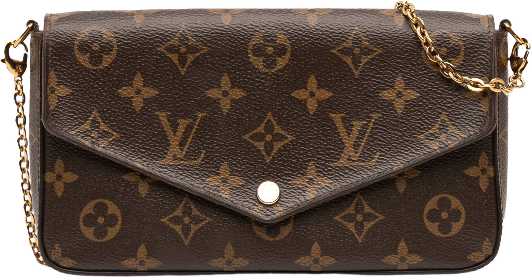 Louis Vuitton Monogram Pochette Felicie, från Luxclusif, i färgen brown.