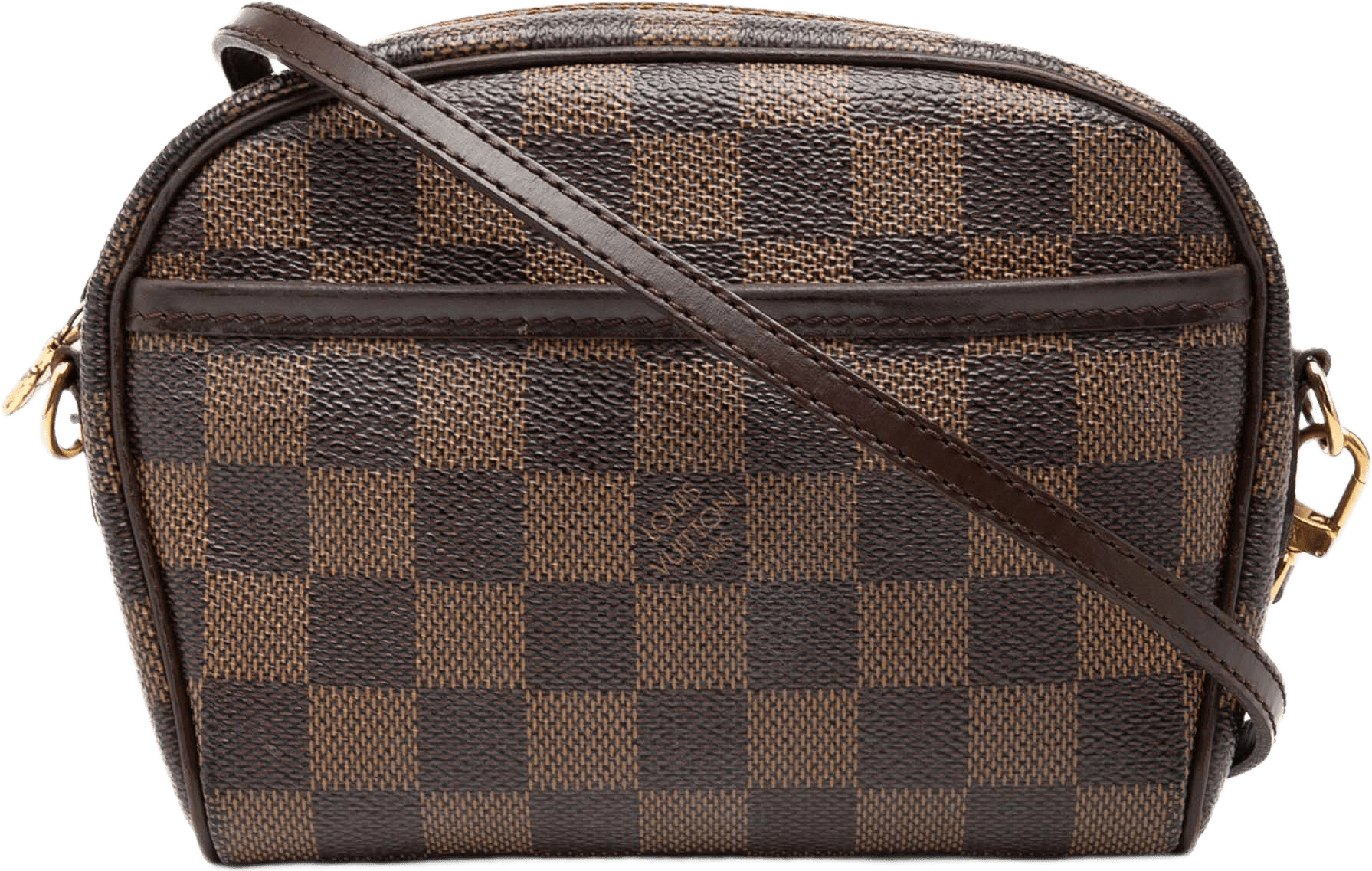 Louis Vuitton Damier Ebene Ipanema Pochette, från Luxclusif, i färgen brown.