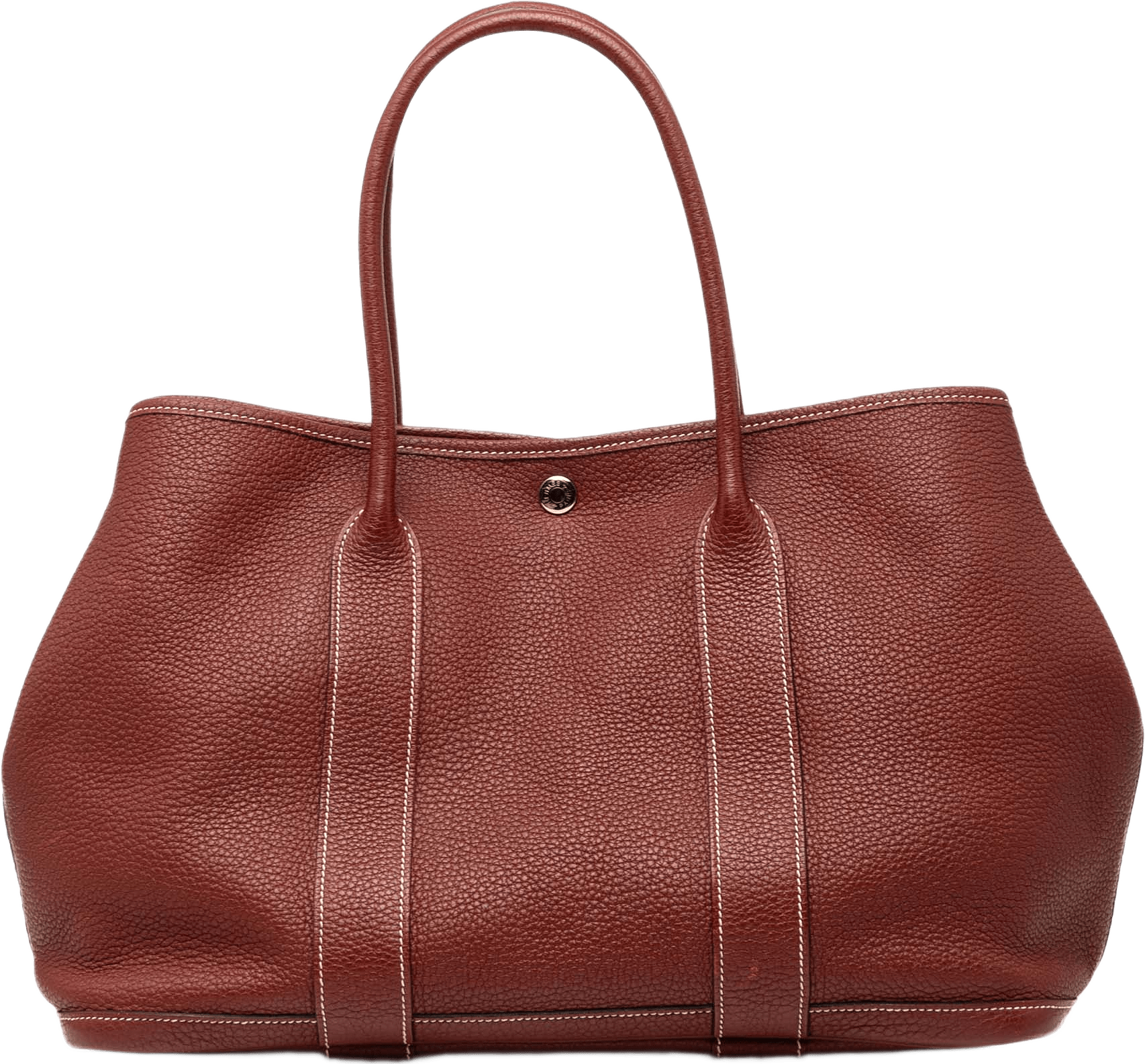 Hermès Negonda Garden Party 36, från Luxclusif, i färgen burgundy.