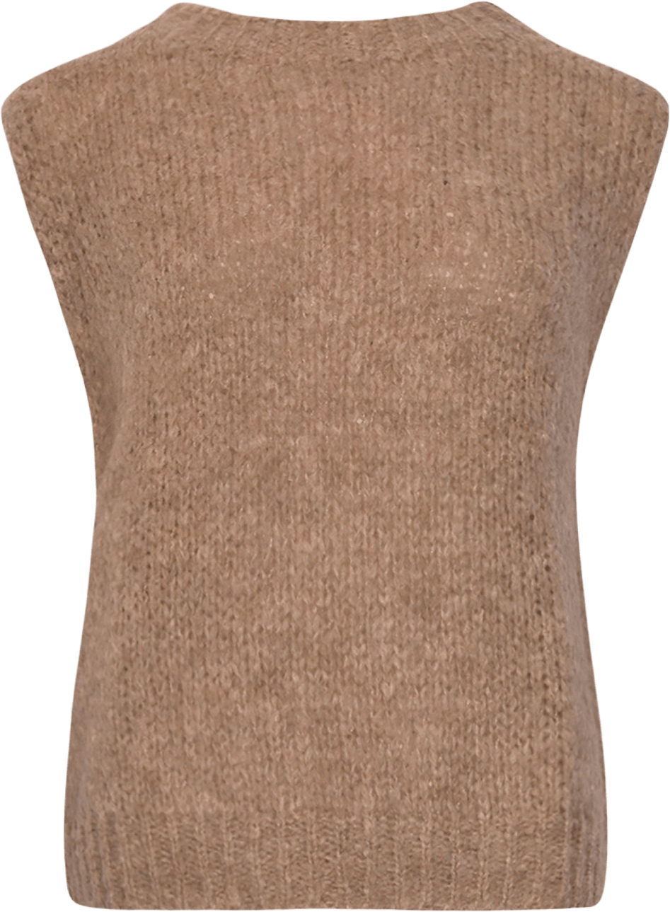 Kala Knit Vest - Sand, från Noella, i färgen sand.