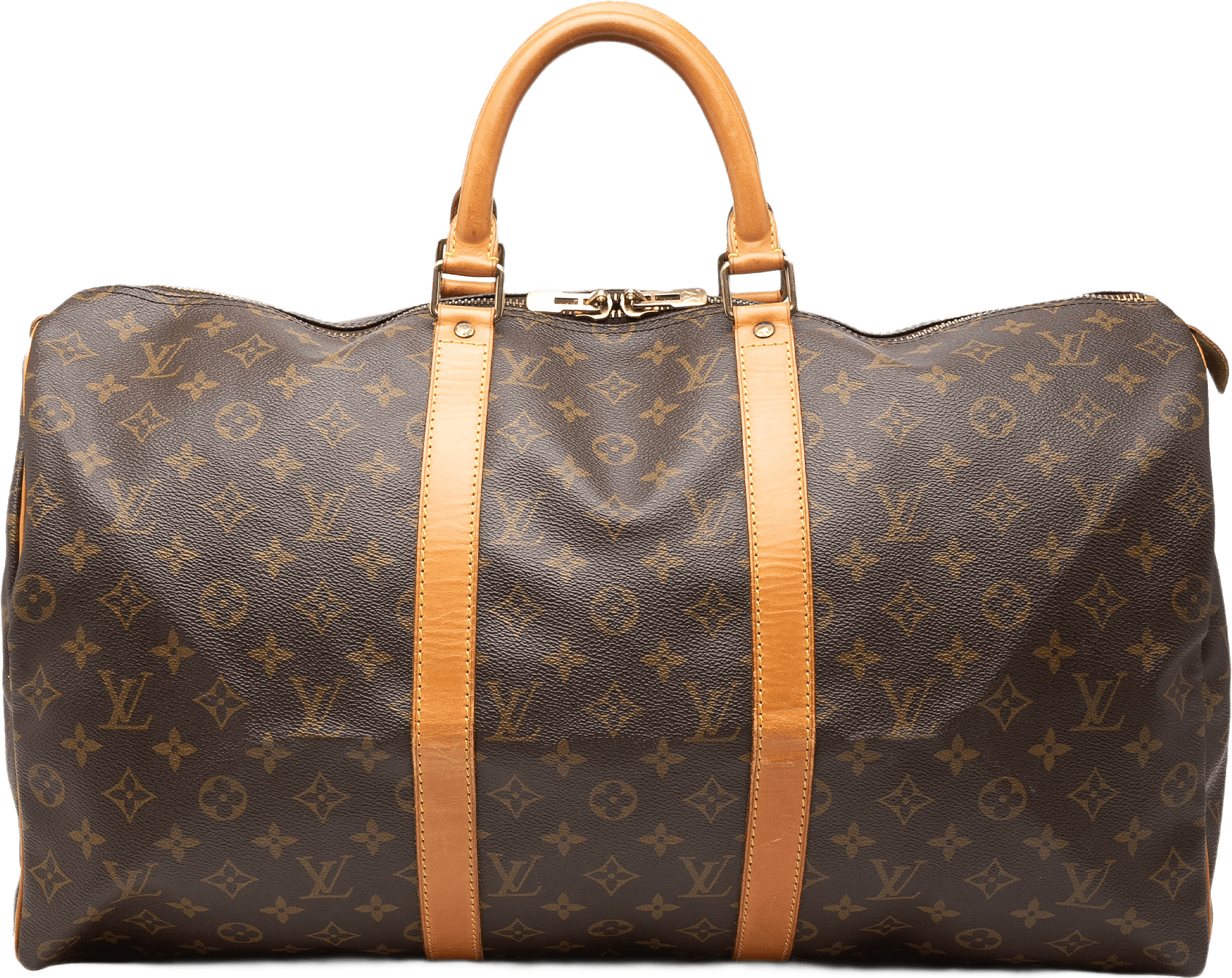 Louis Vuitton Monogram Keepall 50, från Luxclusif, i färgen brown.