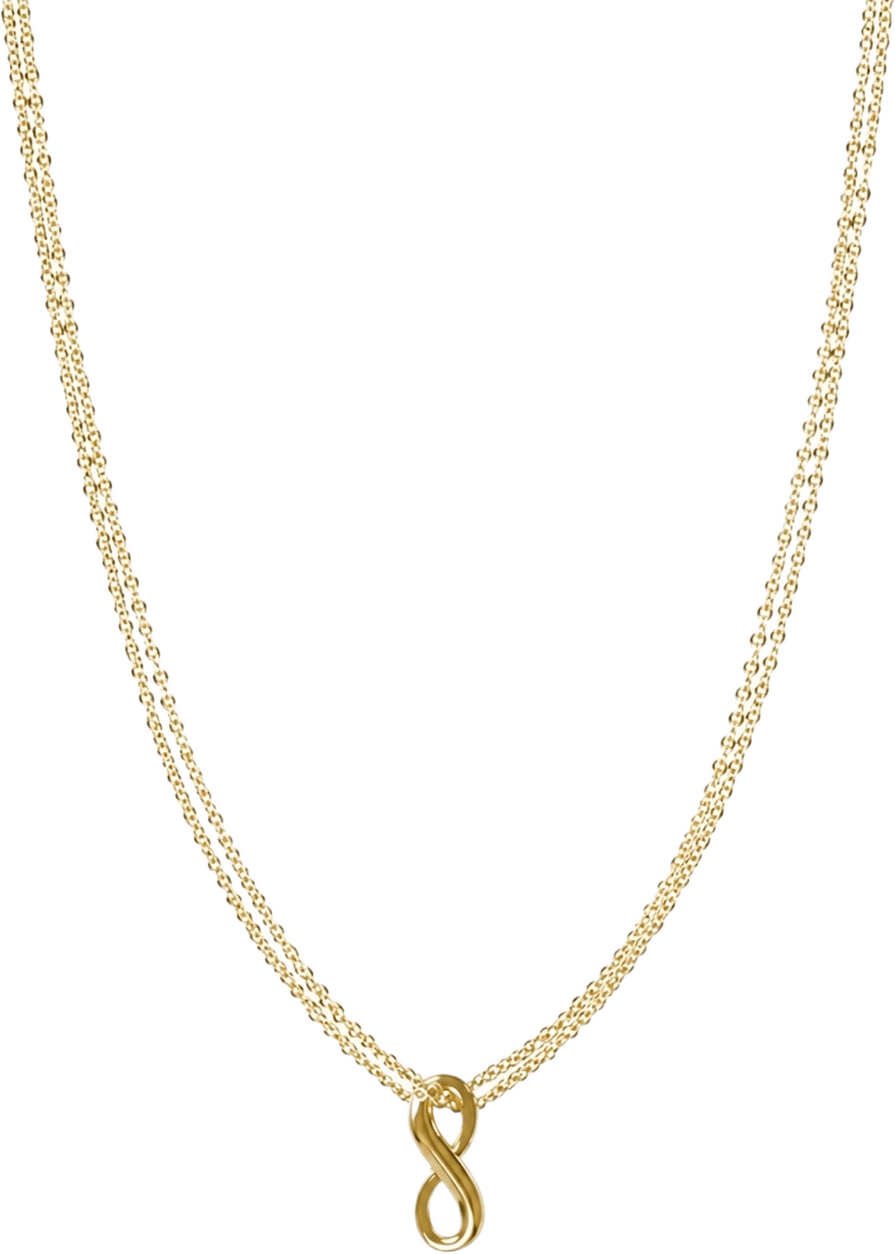Everly Double Pendant Neck 40-45, från SNÖ of Sweden, i färgen plain g.