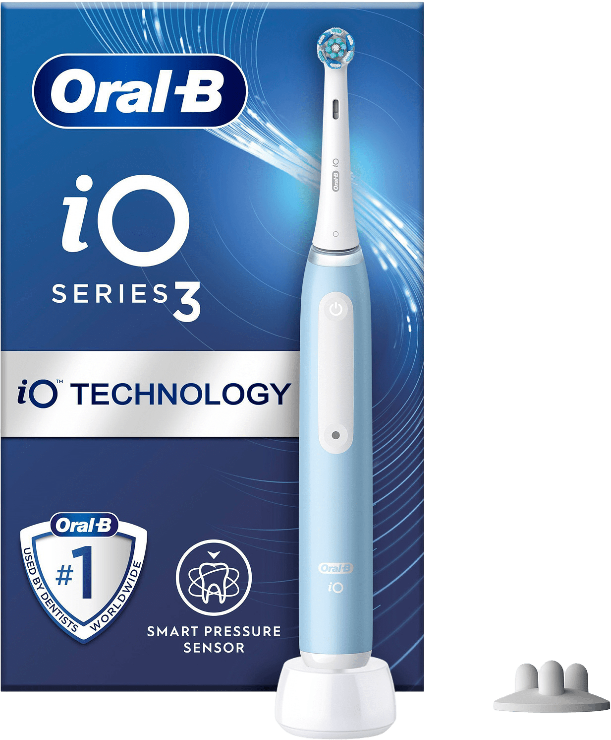 Eltandborste Io3s Ice Blue, från Oral-B, i färgen ice blue.