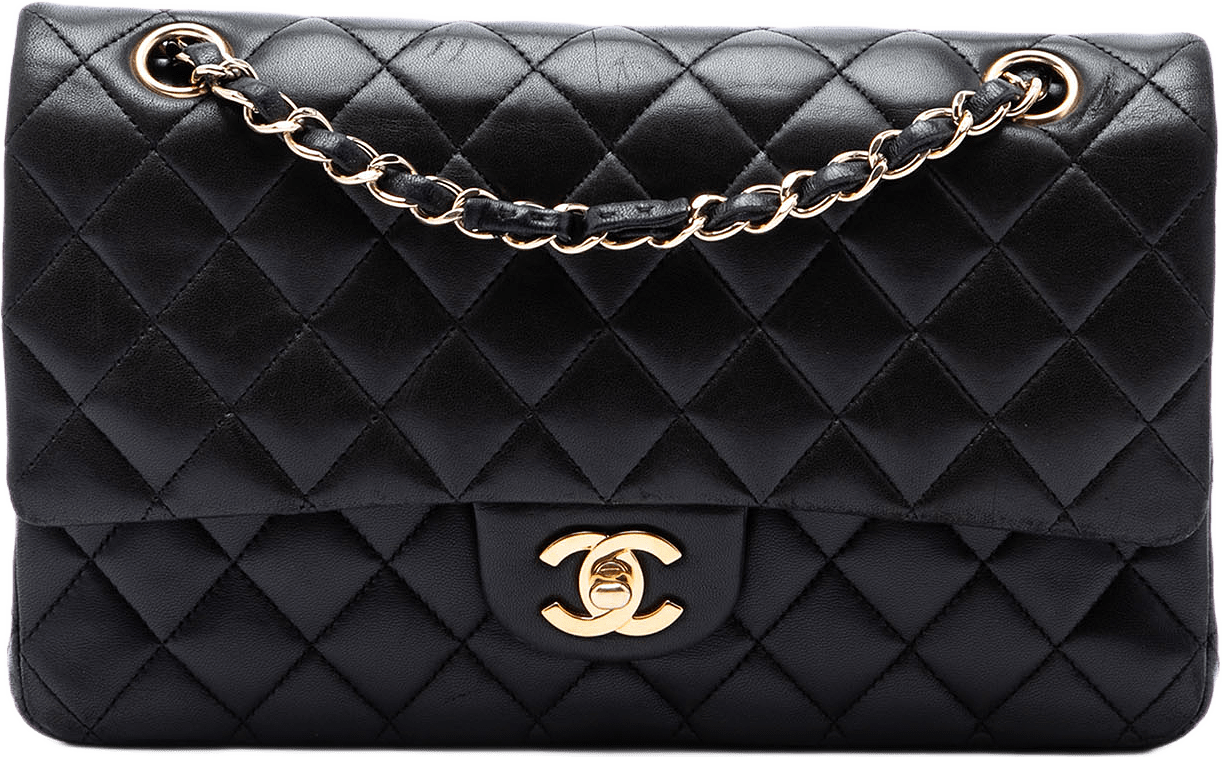 Chanel Medium Classic Lambskin Double Flap, från Luxclusif, i färgen svart.