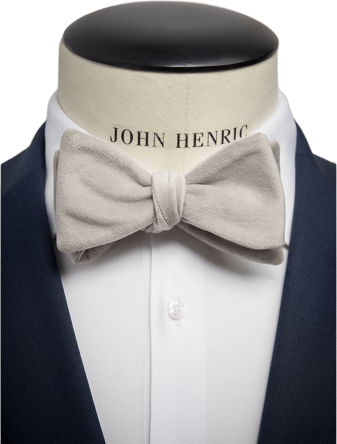 Self Tied Velvet Bow Tie, från John Henric, i färgen silver.