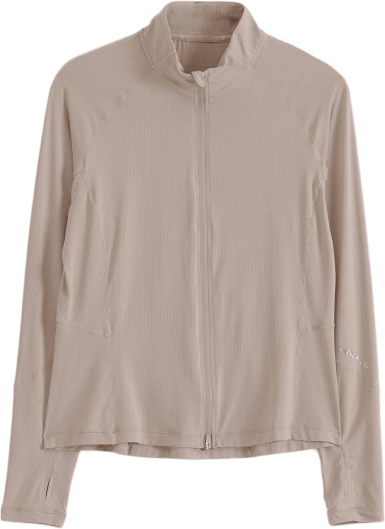 Running Zip Long Sleeve, från aim'n, i färgen dark clay.