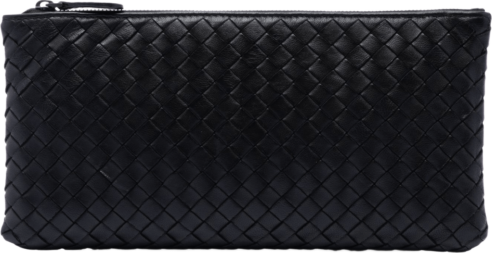 Bottega Veneta Nappa Intrecciato Zip Pouch, från Luxclusif, i färgen svart.