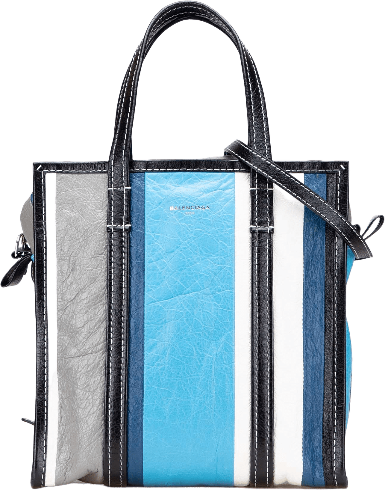Balenciaga S Lambskin Bazar Shopper Satchel, från Luxclusif, i färgen aqua.