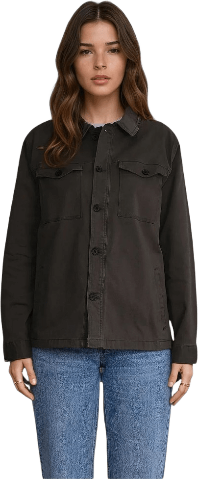 Twill Overshirt, från TeeShoppen, i färgen mörk oliv.