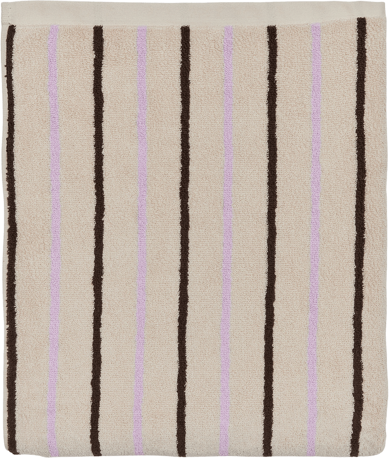 Raita Towel - 100x150 Cm, från OYOY Living, i färgen beige,brown,lavender.