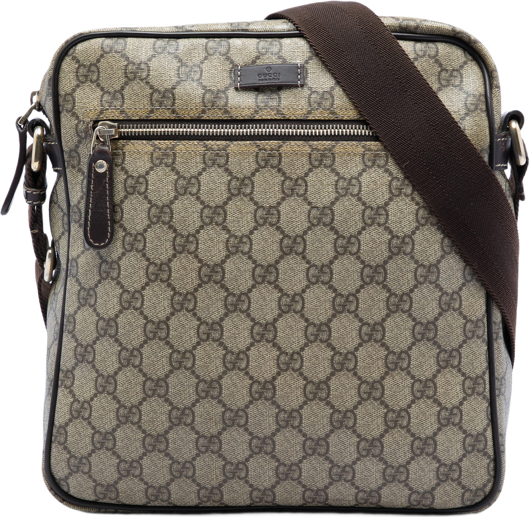 Gucci Gg Supreme Crossbody, från Luxclusif, i färgen beige.
