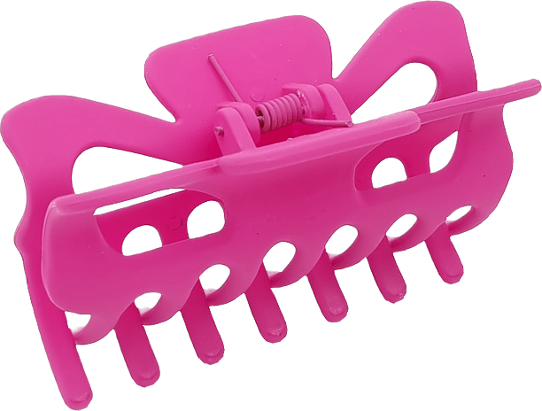 Gummerad Klämma 9 Cm, från Complement, i färgen fuchsia.
