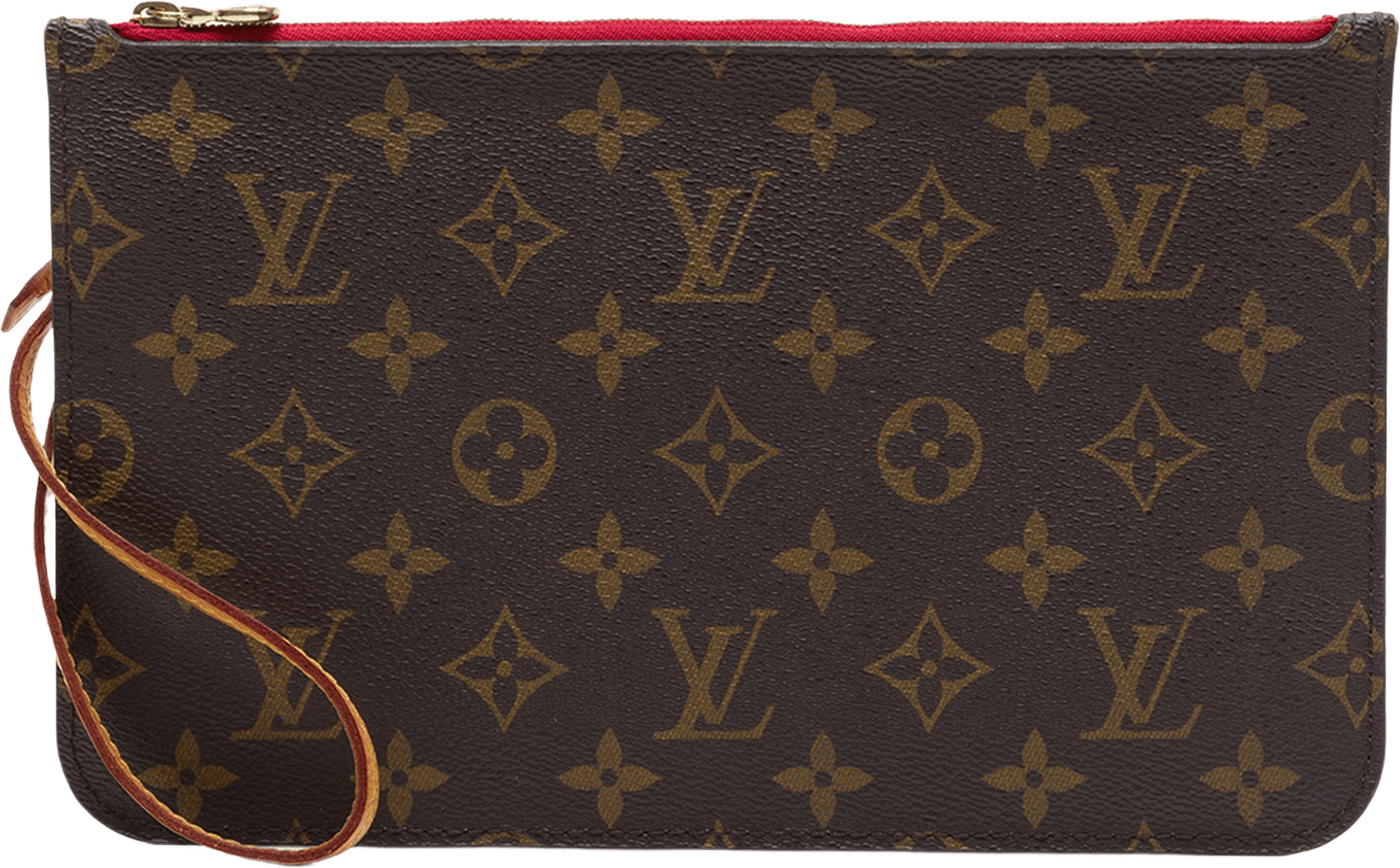 Louis Vuitton Monogram Neverfull Mm Pouch, från Luxclusif, i färgen brun.