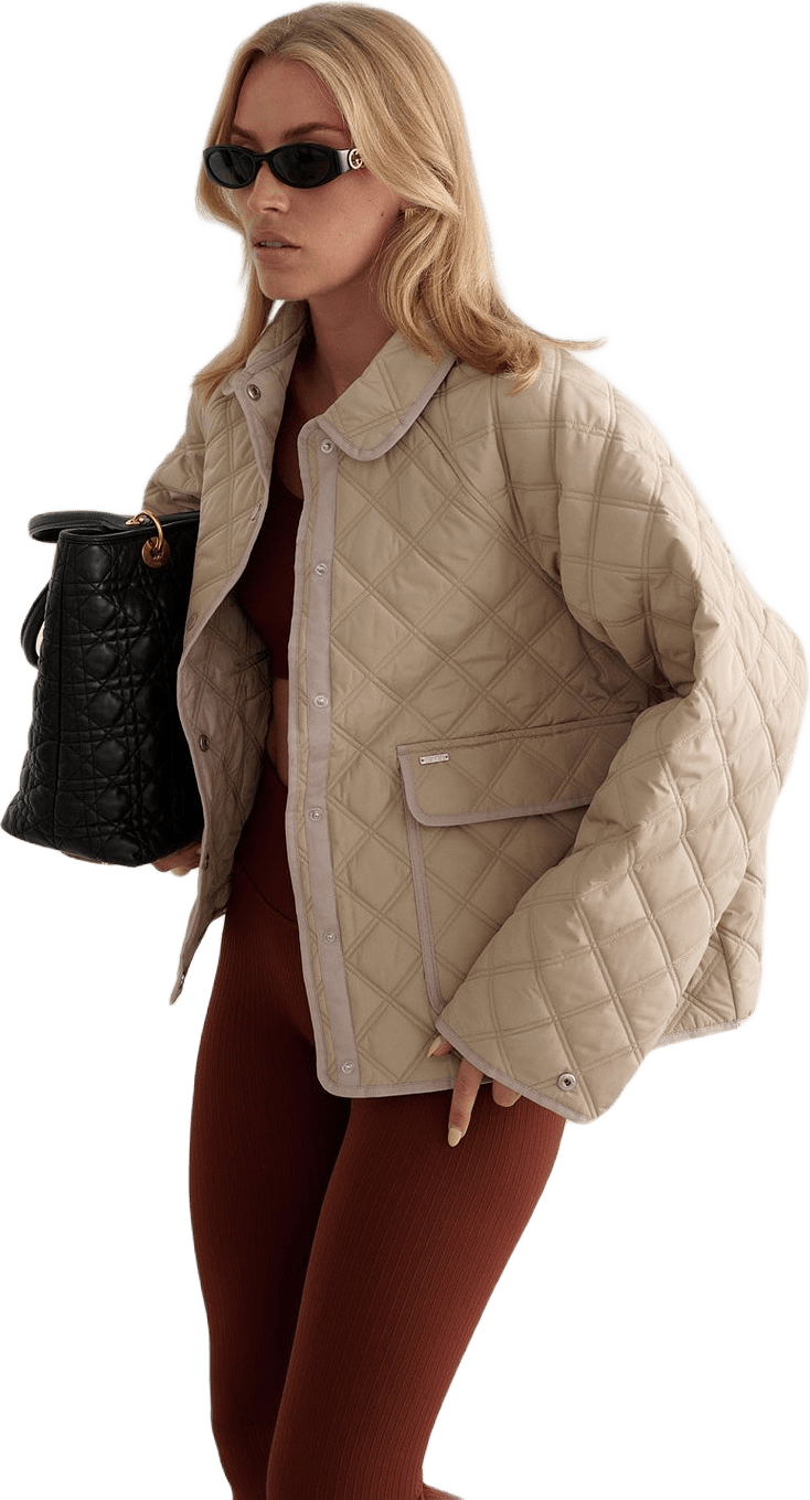 Beige Quilted Femme Jacket