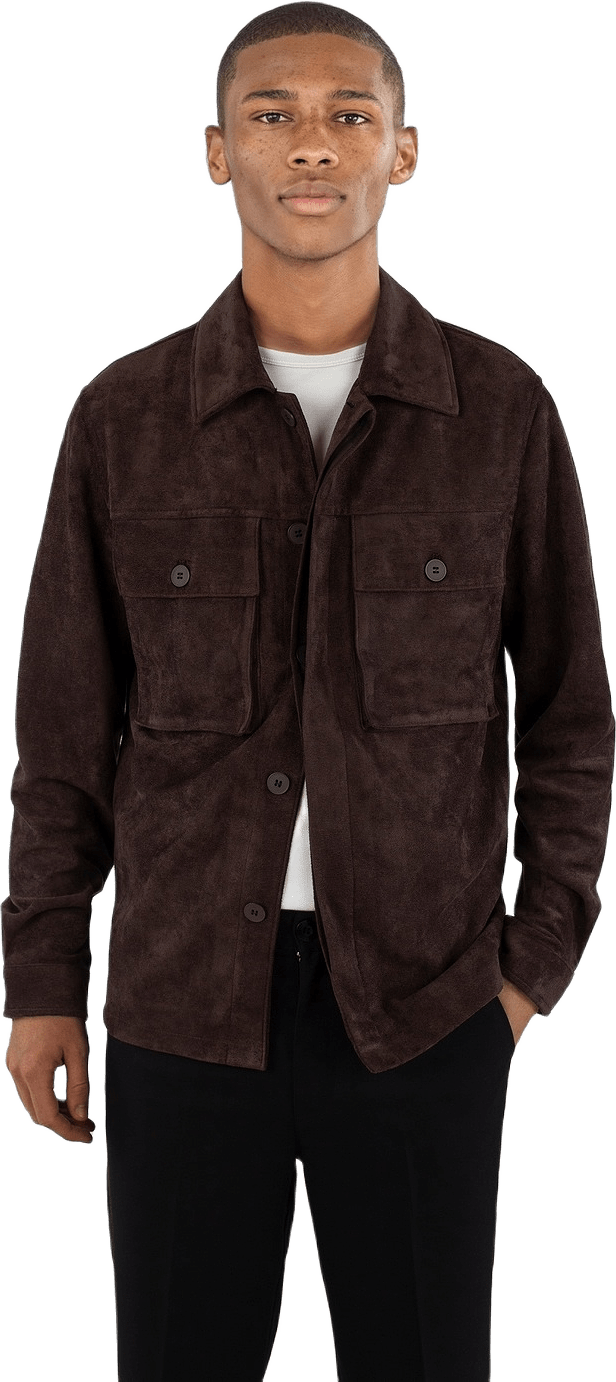 Nash Vegan Suede Jacket, från Ciszere, i färgen java.