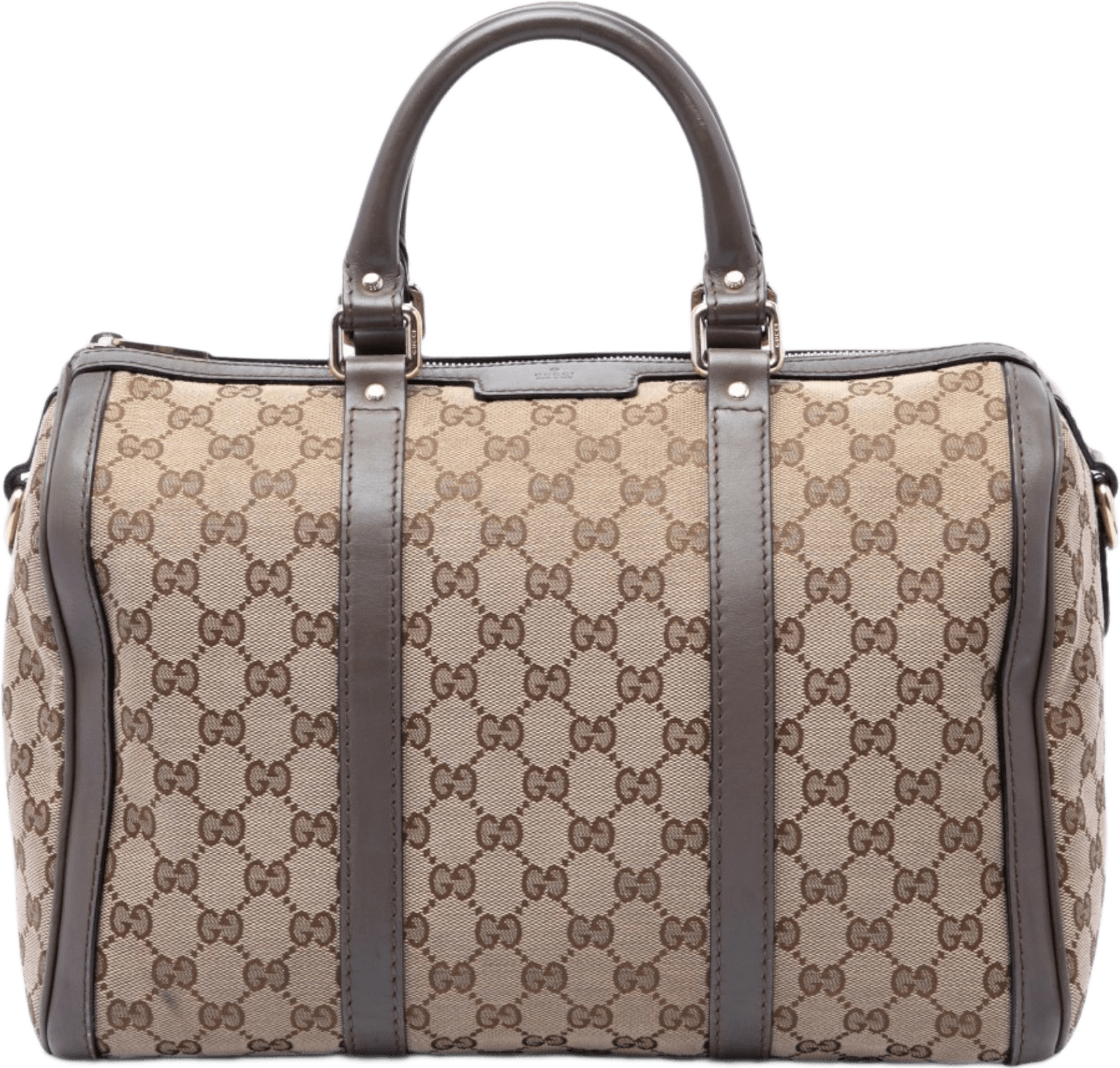 Gucci Medium Gg Canvas Joy Boston Bag, från Luxclusif, i färgen beige.