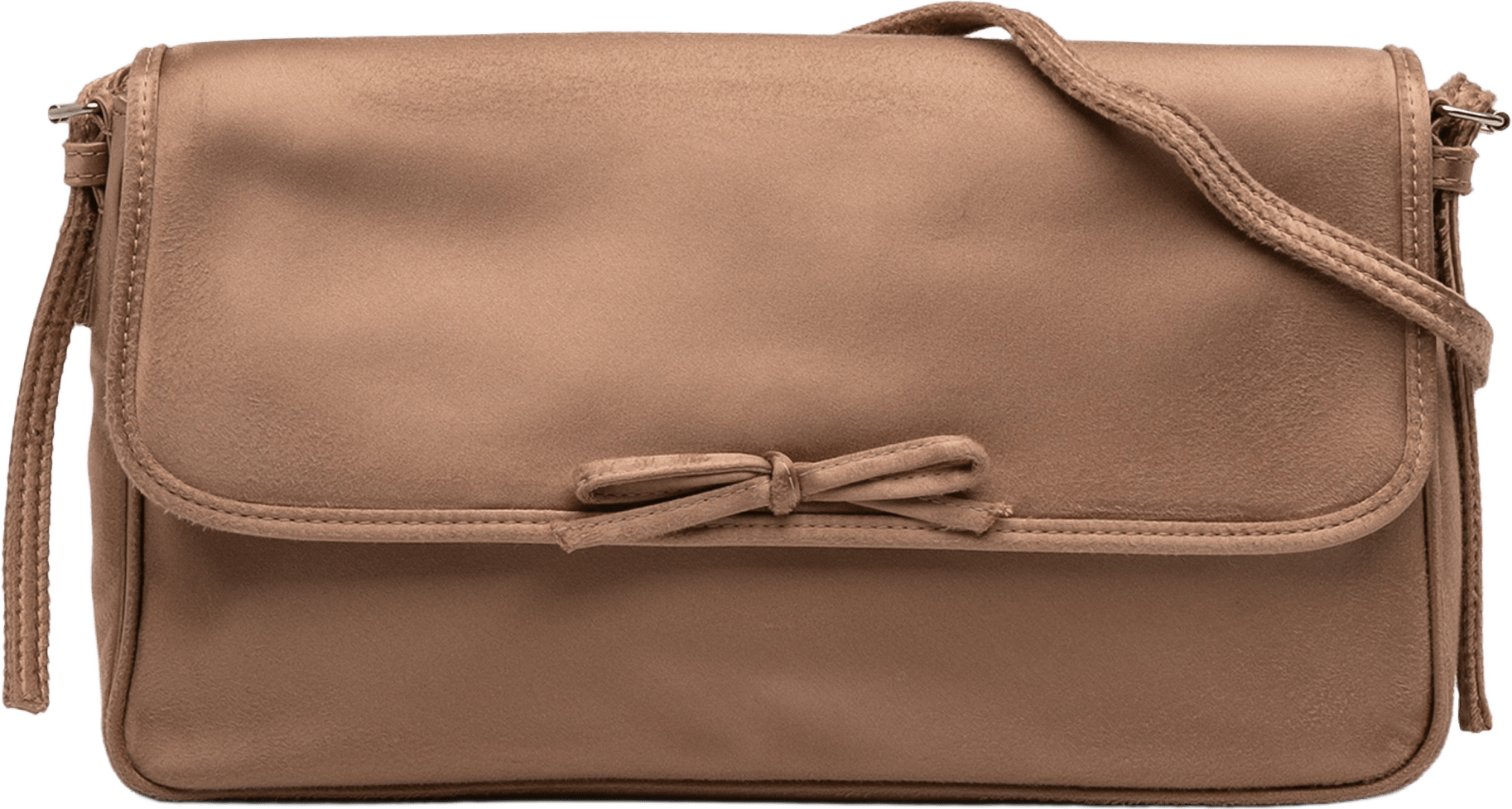 Balenciaga Distressed Satin Leopolda Pochette, från Luxclusif, i färgen light brown.